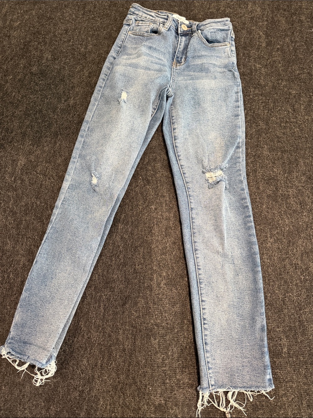 YMI Light Blue Skinny Distressed Jeans